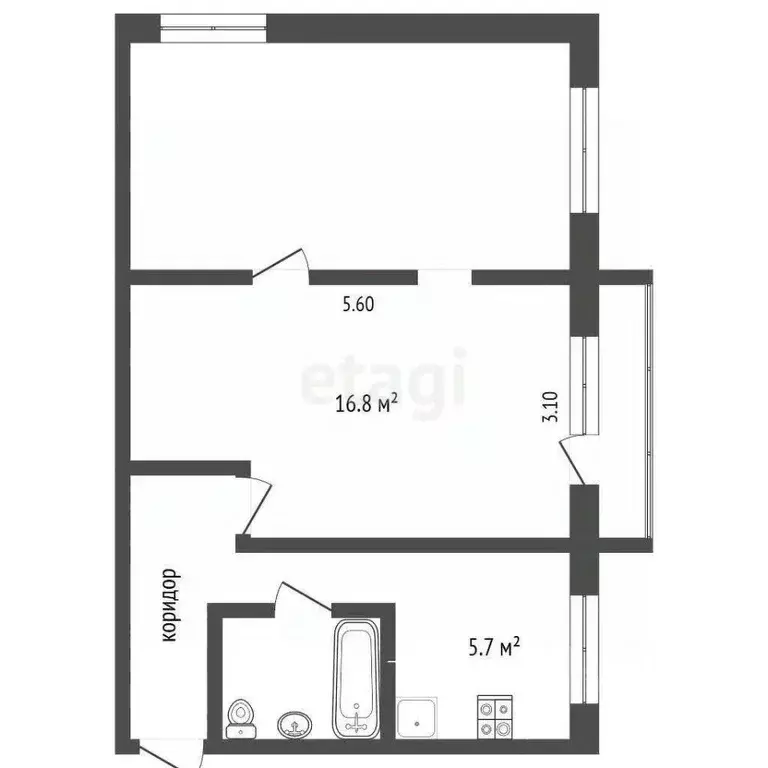 2-к кв. Камчатский край, Петропавловск-Камчатский ул. Чубарова, 8 ... - Фото 2