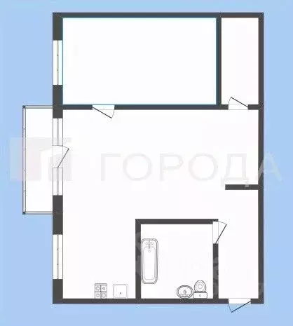 2-к кв. Кемеровская область, Новокузнецк ул. Кирова, 37А (43.0 м) - Фото 1