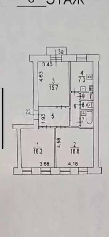 3-к. квартира, 76 м, 5/7 эт. - Фото 0