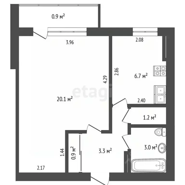 1-к кв. Крым, Армянск ул. Симферопольская, 11 (35.2 м) - Фото 2