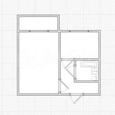 1-к. квартира, 25 м, 2/5 эт. - Фото 0