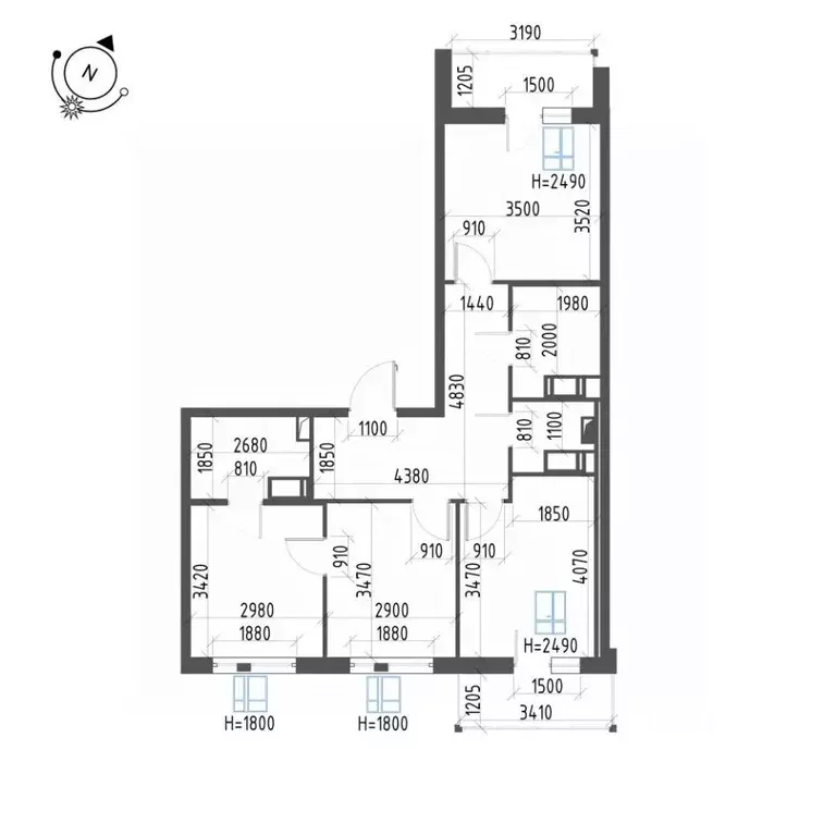 Студия Санкт-Петербург бул. Измайловский, 9 (34.9 м) - Фото 1