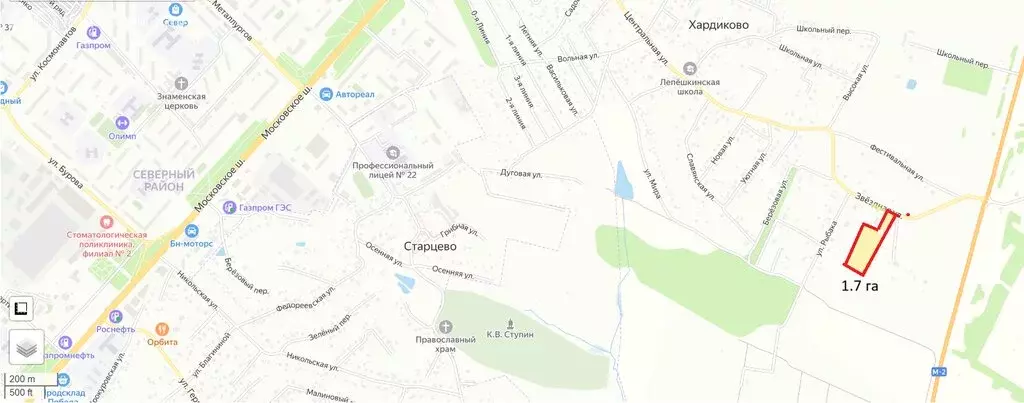 Участок в Орловский муниципальный округ, деревня Хардиково (1.7 м) - Фото 1