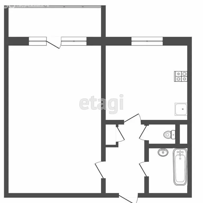 1-комнатная квартира: Тверь, улица Дарвина, 4к2 (31.2 м) - Фото 1
