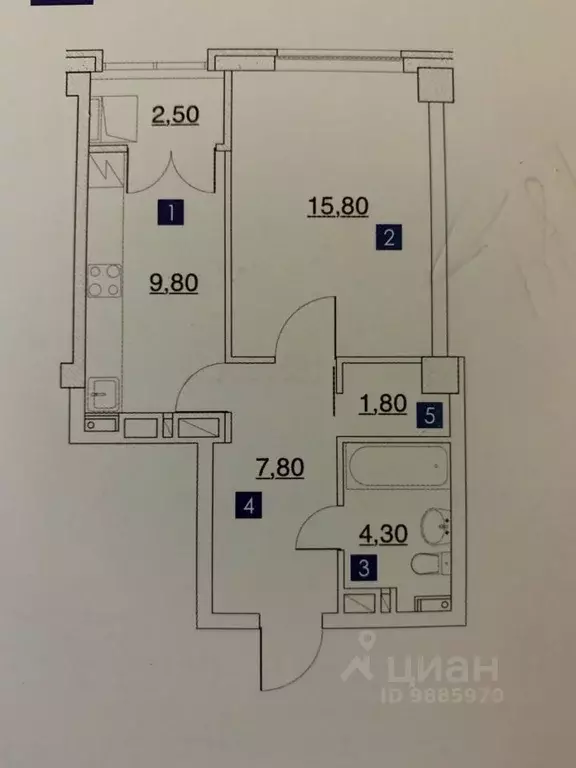 1-к кв. Ростовская область, Ростов-на-Дону Северный мкр, бул. ... - Фото 1