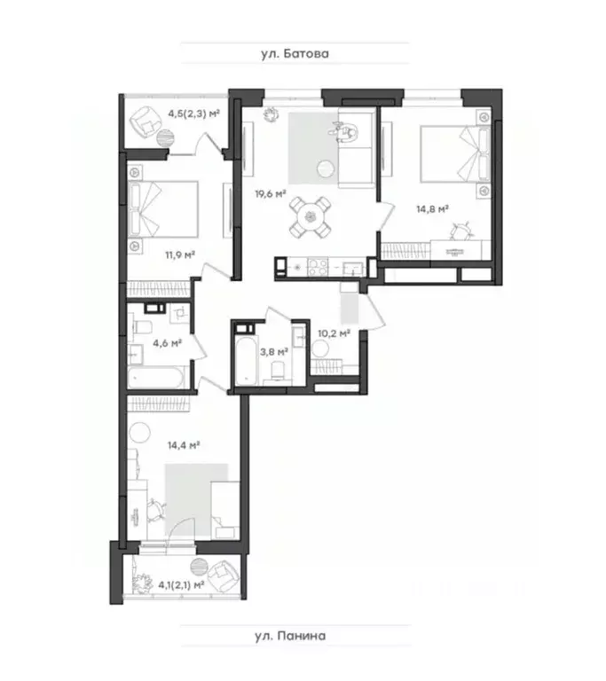 3-к кв. Ярославская область, Ярославль Тутаевское ш., 93Б (83.7 м) - Фото 0