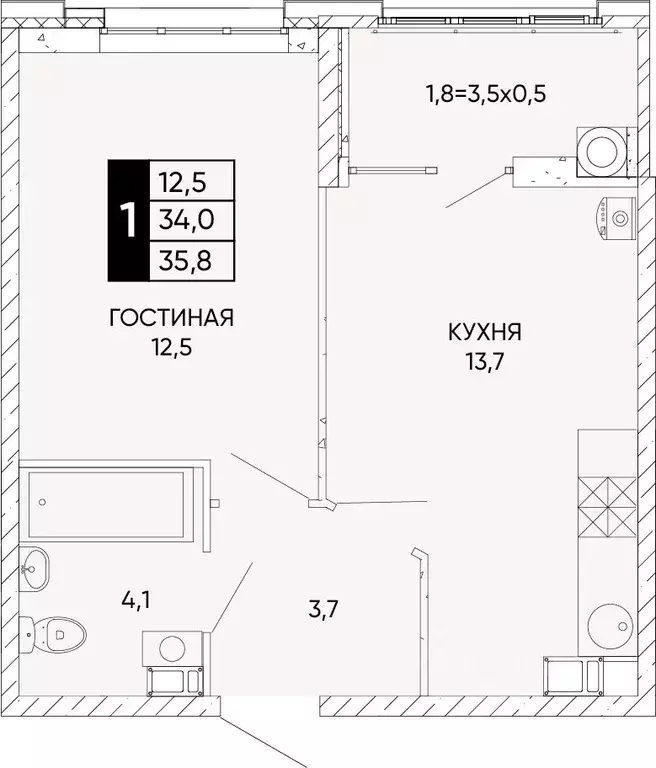 1-к кв. Ростовская область, Ростов-на-Дону Левобережье жилой комплекс ... - Фото 0