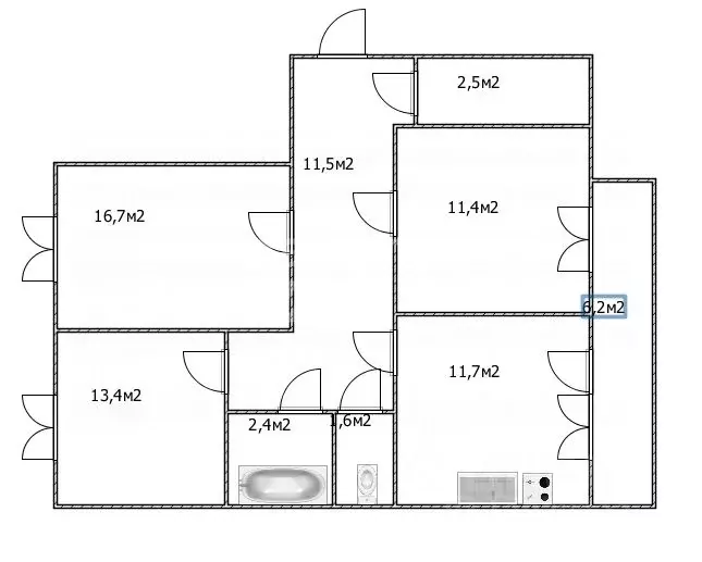 3-к кв. Ульяновская область, Ульяновск ул. Якурнова, 28 (71.2 м) - Фото 1