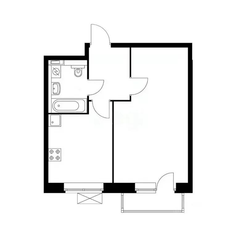 1-к кв. Тверская область, Тверь Новочеркасская ул., 50 (35.5 м) - Фото 1