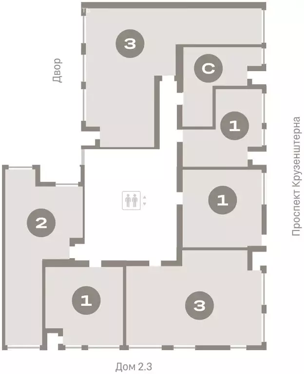 3-комнатная квартира: Санкт-Петербург, Василеостровский район, ЖК ... - Фото 2