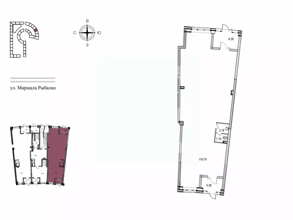Помещение свободного назначения в Москва ул. Маршала Рыбалко, 2к9 (187 ... - Фото 2