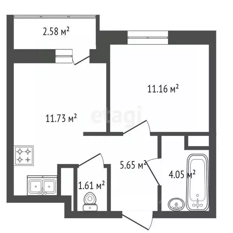 1-к кв. Санкт-Петербург просп. Энгельса, 29 (37.0 м) - Фото 1