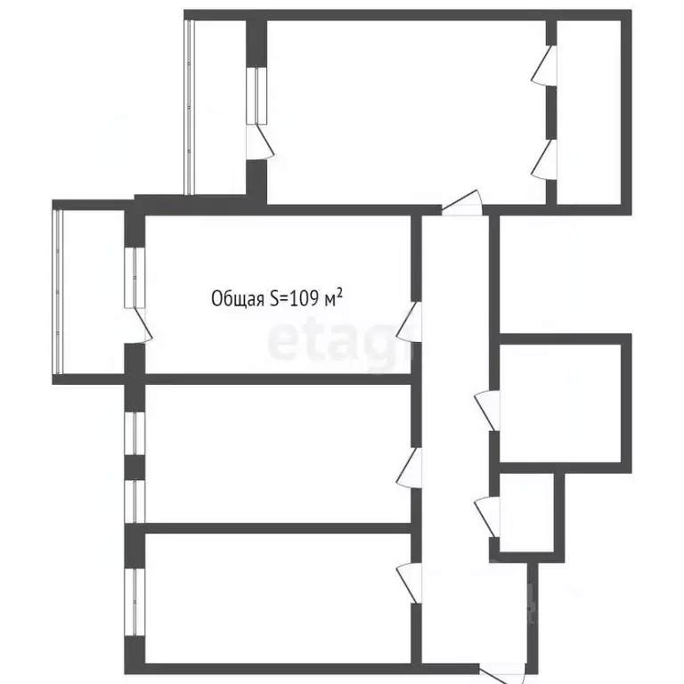 3-к кв. Томская область, Томск Спортивный пер., 7 (109.0 м) - Фото 2