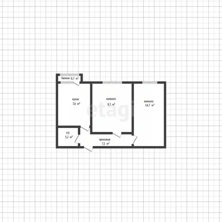 2-к кв. Краснодарский край, Горячий Ключ ул. Ленина, 207А (40.9 м) - Фото 1
