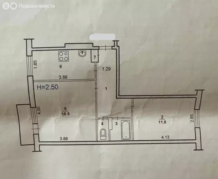 2-комнатная квартира: Волжский, улица Мира, 121 (44.4 м) - Фото 2