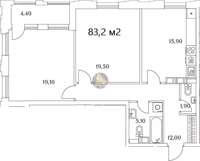 2-комнатная квартира: Санкт-Петербург, Планерная улица, 99 (83.2 м) - Фото 1