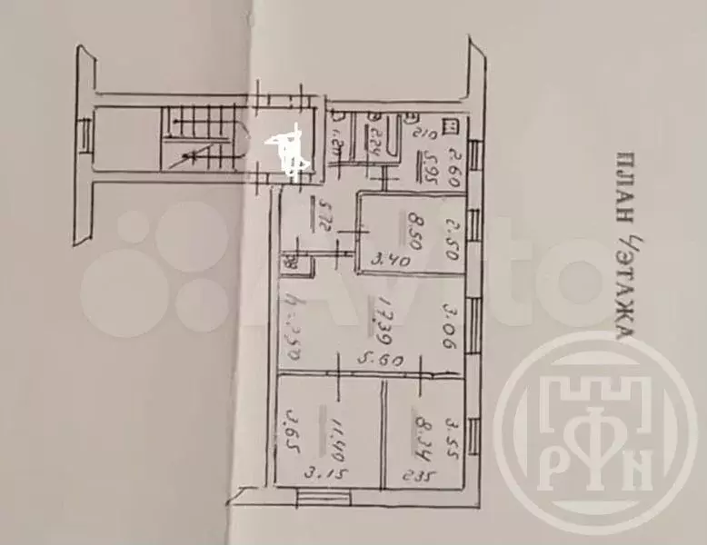 4-к. квартира, 62 м, 4/5 эт. - Фото 0