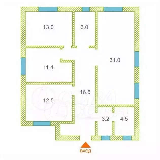 Дом в Тюменская область, Тюмень ул. Михаила Баранова, 6А (110 м) - Фото 1