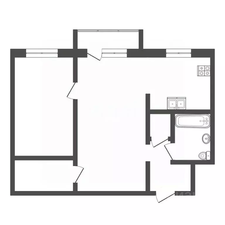 2-к кв. Архангельская область, Архангельск Садовая ул., 21 (43.0 м) - Фото 2