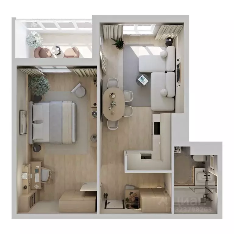 1-к кв. Ханты-Мансийский АО, Сургут 51-й мкр, Сити Парк жилой комплекс ... - Фото 2