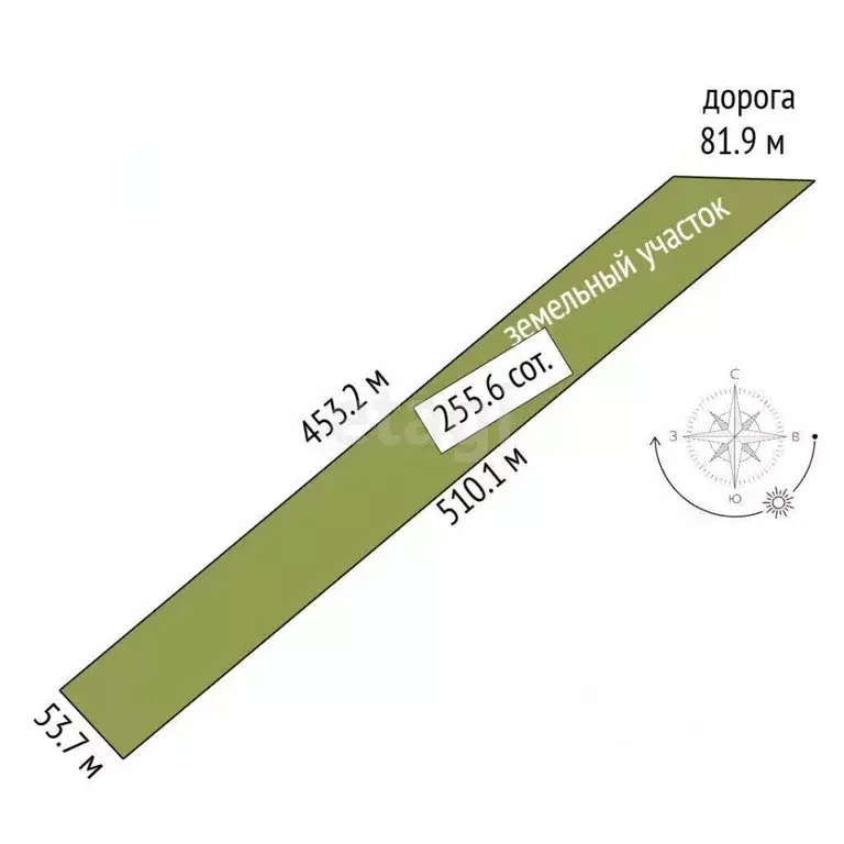 Участок в Крым, Симферопольский район, Молодежное пгт  (255.6 сот.) - Фото 2