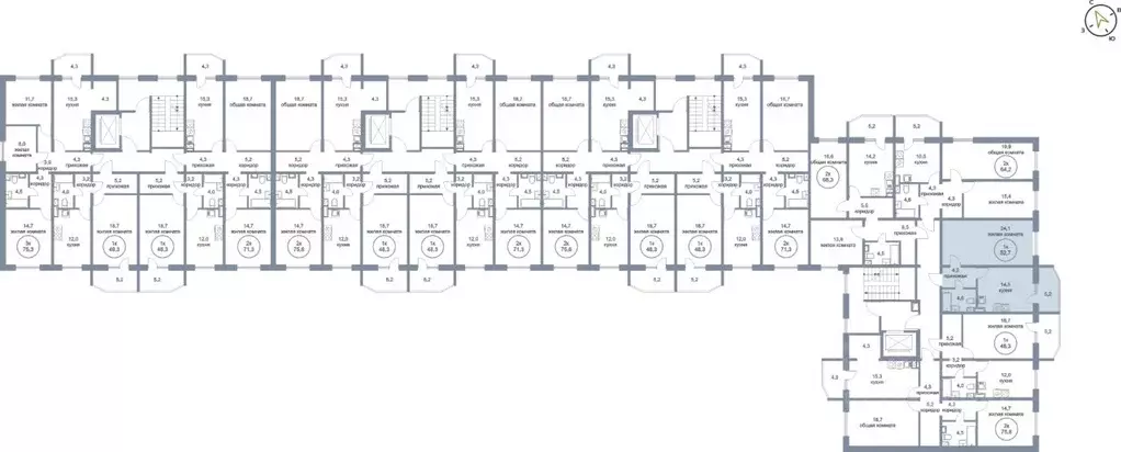 1-к кв. Ханты-Мансийский АО, Нефтеюганск 6-й мкр, 17 (52.7 м) - Фото 2