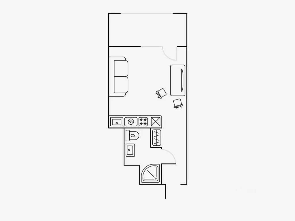 Студия Москва ул. Берзарина, 30 (21.0 м) - Фото 1