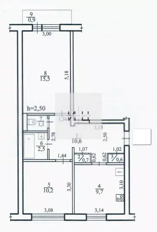 2-комнатная квартира: Чита, улица Евгения Гаюсана, 23 (51 м) - Фото 0