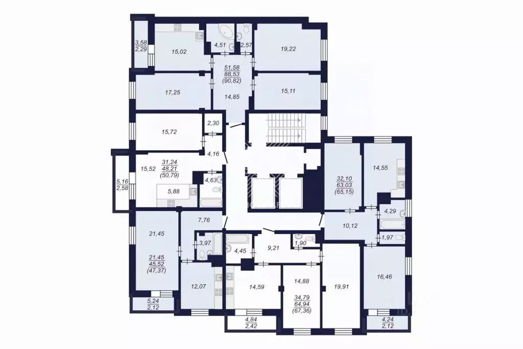 2-к кв. Челябинская область, Челябинск Копейская ул., 1 (65.15 м) - Фото 1