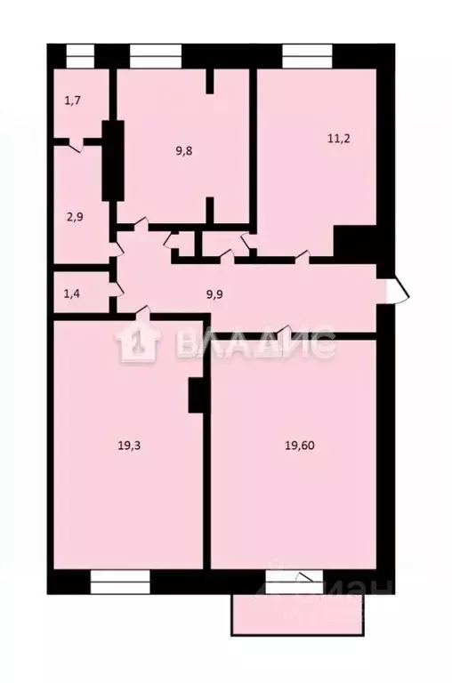 3-к кв. Смоленская область, Смоленск ул. Седова, 31 (80.0 м) - Фото 1