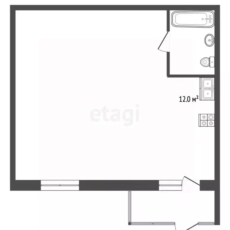 Студия Ханты-Мансийский АО, Ханты-Мансийск Березовская ул., 53 (44.4 ... - Фото 2