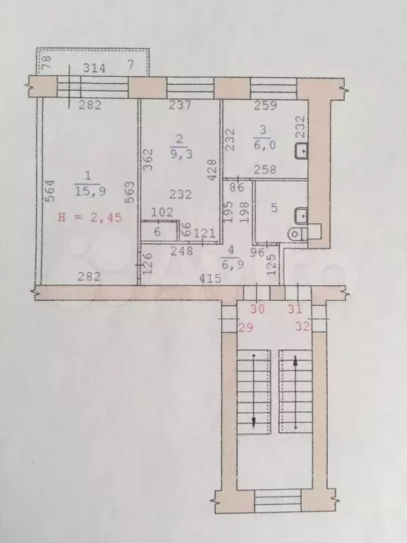 2-к. квартира, 41,9 м, 3/5 эт. - Фото 0