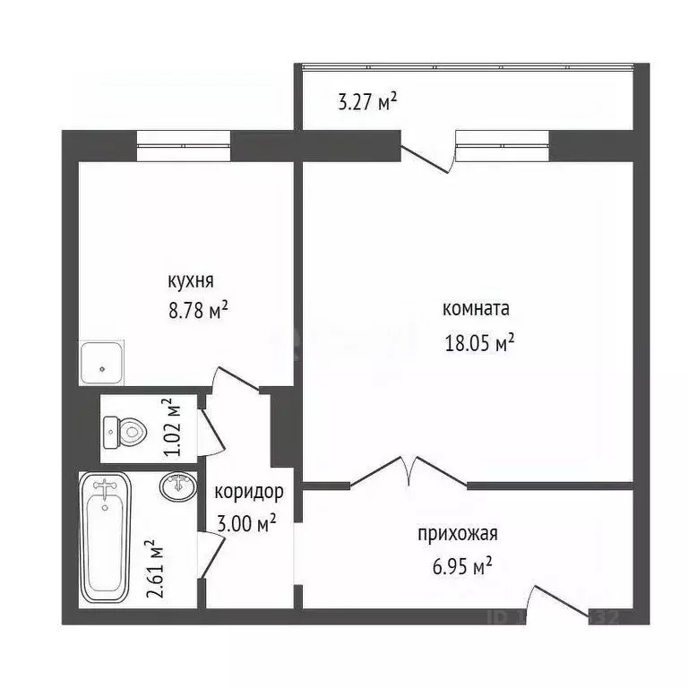 1-к кв. Красноярский край, Красноярск Нанжуль-Солнечный мкр, ул. ... - Фото 1