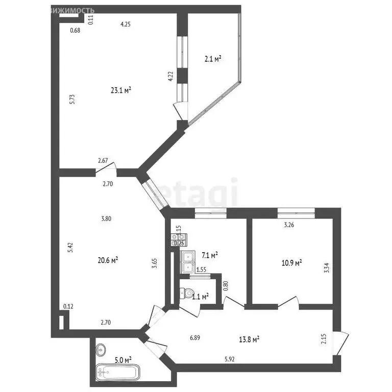 3-комнатная квартира: Калининград, Угловая улица, 5 (79.6 м) - Фото 0