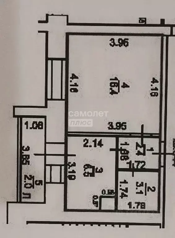 1-к кв. Марий Эл, Медведево городское поселение, Медведево пгт ул. ... - Фото 2