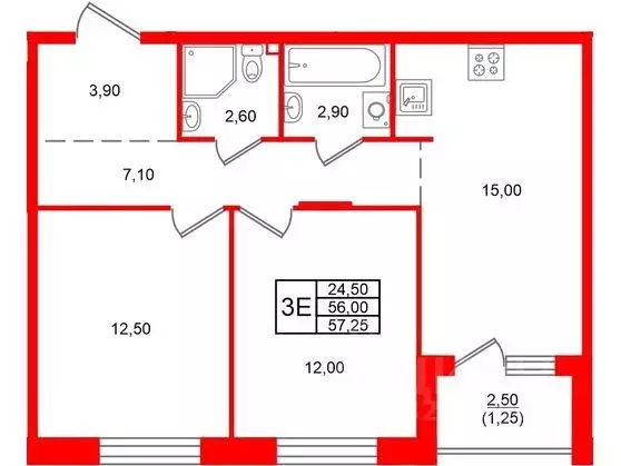 2-к кв. Санкт-Петербург, Санкт-Петербург, Сестрорецк Авиационная ул., ... - Фото 1