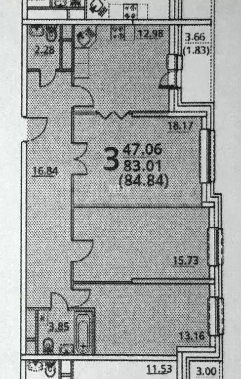 3-к. квартира, 85 м, 4/24 эт. - Фото 0