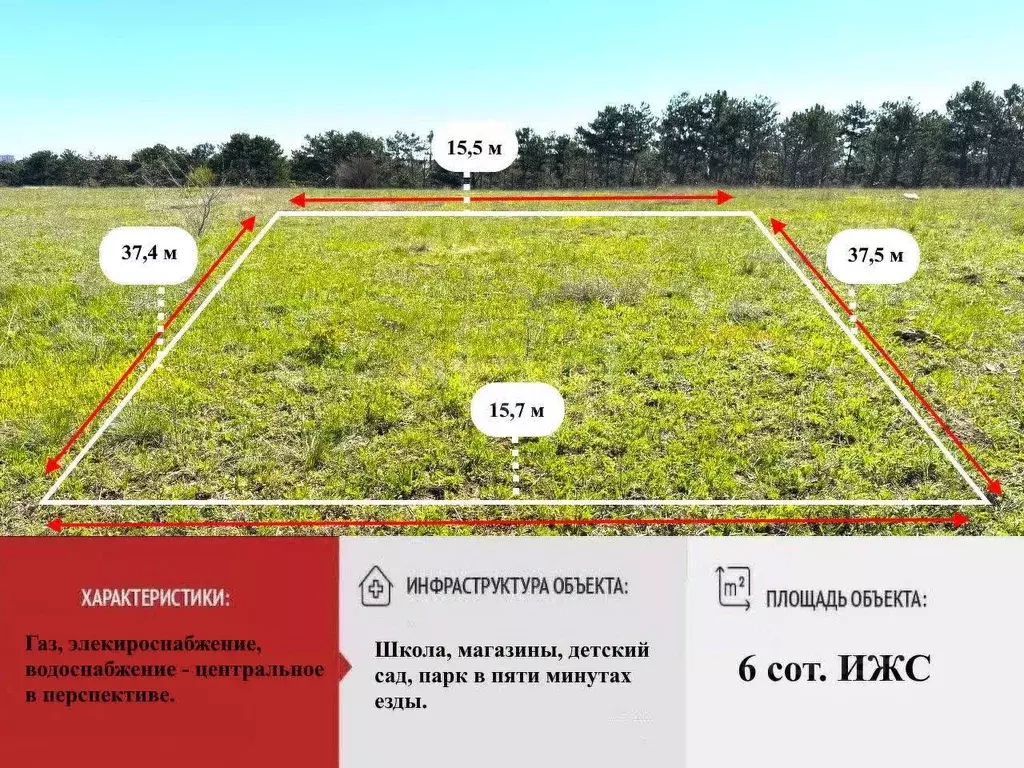 Участок в Крым, Симферопольский район, Мирновское с/пос, с. Белоглинка ... - Фото 1