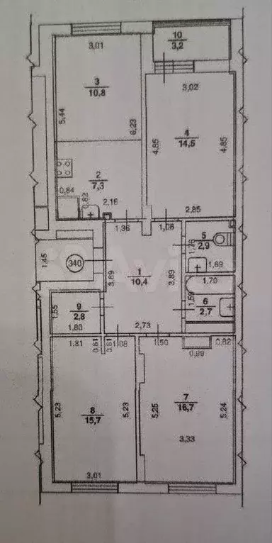 3-к. квартира, 87,5 м, 15/24 эт. - Фото 0