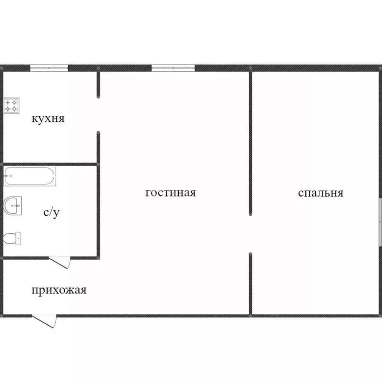 2-к кв. Костромская область, Кострома ул. Голубкова, 1 (42.9 м) - Фото 2