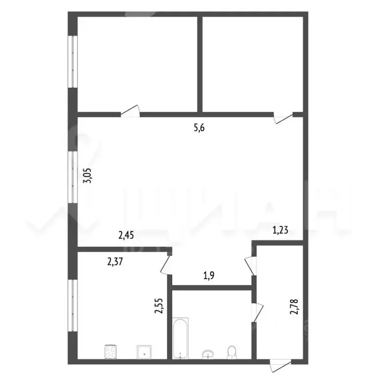 2-к кв. Тульская область, Тула ул. Сойфера, 7 (45.1 м) - Фото 2