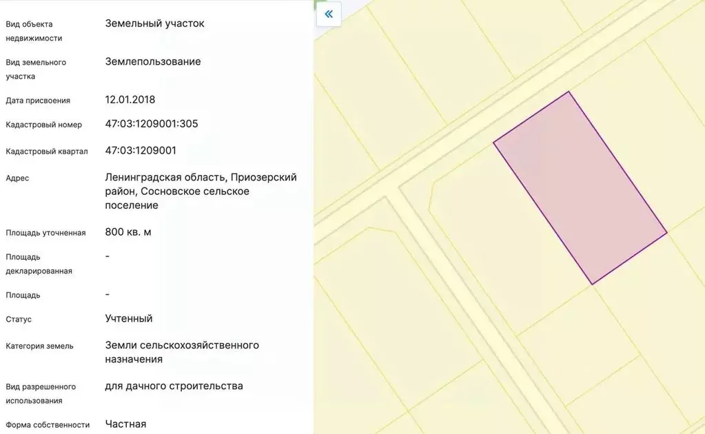 Участок в Ленинградская область, Приозерский район, Сосновское с/пос, ... - Фото 1