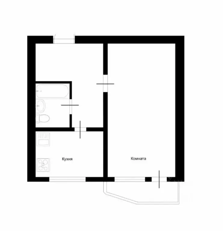 1-к кв. Москва Братеевская ул., 16К2 (39.0 м) - Фото 1