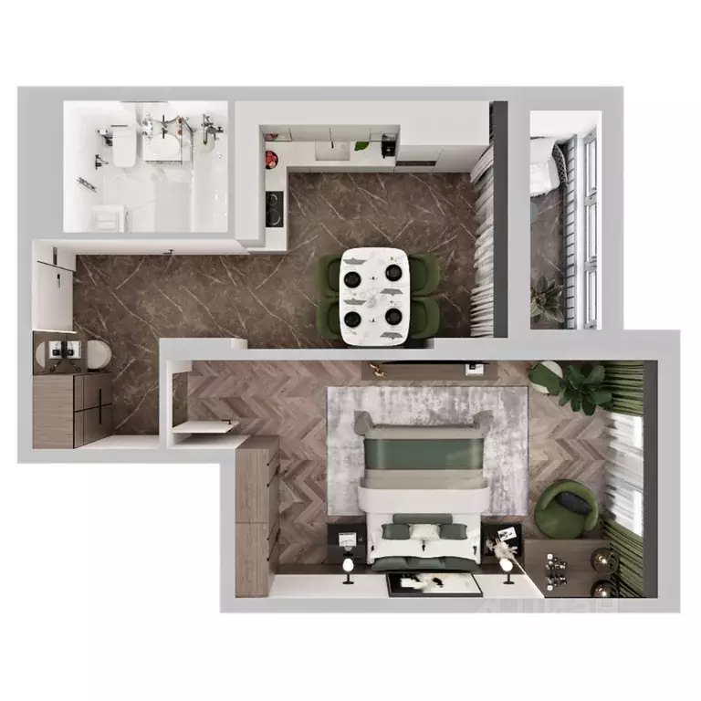 1-к кв. Омская область, Омск  (43.5 м) - Фото 1