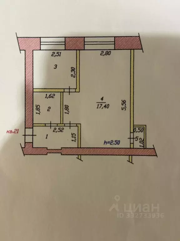 1-к кв. Чувашия, Чебоксары ул. Зои Яковлевой, 48 (29.8 м) - Фото 0