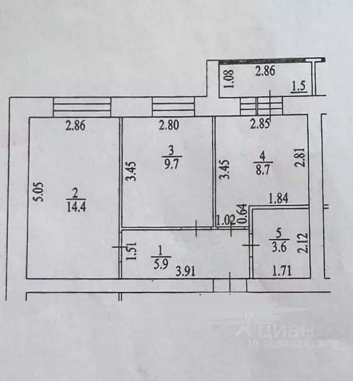 2-к кв. Кировская область, Киров ул. Капитана Дорофеева, 7к2 (42.3 м) - Фото 1