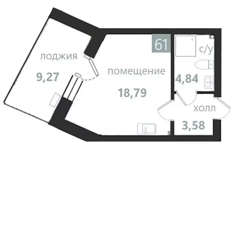 1-комнатная квартира: Балтийск, АК Престиж Парк (36.48 м) - Фото 0