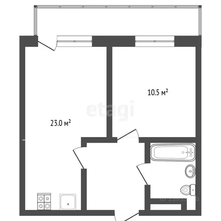 1-к кв. Тюменская область, Тюмень Велижанская ул., 66 (41.6 м) - Фото 0