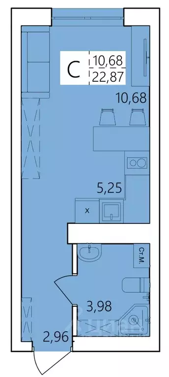 Студия Башкортостан, Уфа ул. Пожарского, 237 (22.87 м) - Фото 1