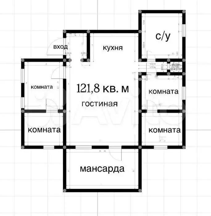 3-к. квартира, 121,2 м, 7/7 эт. - Фото 0
